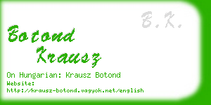 botond krausz business card